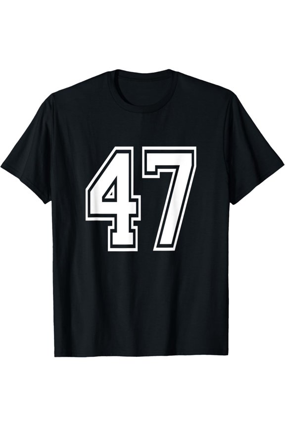 Number 47 T-Shirt Birthday Varsity Sports Team Jersey