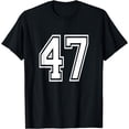 thumbnail image 1 of Number 47 T-Shirt Birthday Varsity Sports Team Jersey, 1 of 3