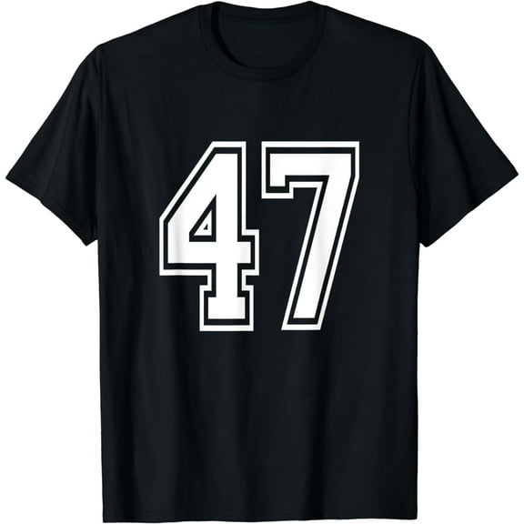 Number 47 T-Shirt Birthday Varsity Sports Team Jersey