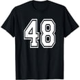 thumbnail image 1 of Number 48 Birthday Gift Sports Player Team Numbered Jersey T-Shirt, 1 of 3