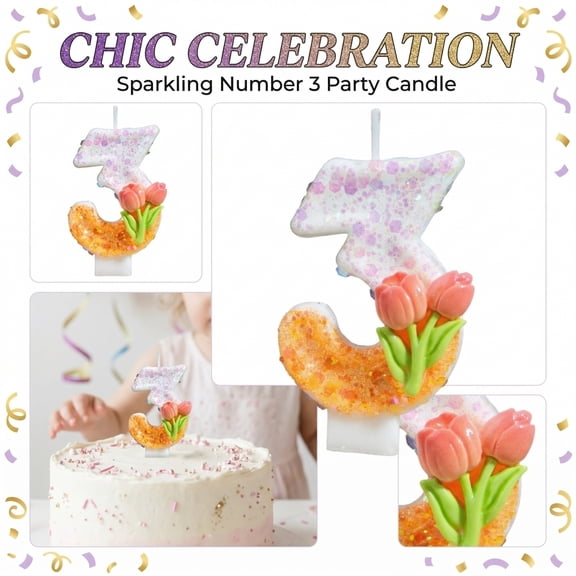 Number 5 Cake Candle – Party Essential, Birthday & Wedding Cake Decoration.