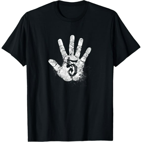 Number 5 Hi Five Hand Sign Hello Greeting Play Games Academy T-Shirt