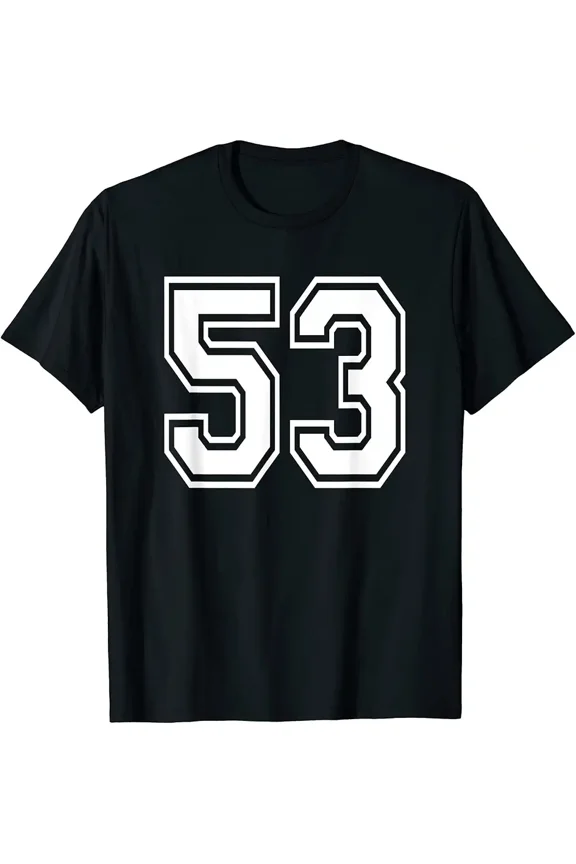 Number 53 Numbered Uniform Sports Jersey Team 53rd Birthday T-Shirt