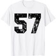 thumbnail image 1 of Number 57 Black Best Classic College Style Birthday Funny T-Shirt, 1 of 2