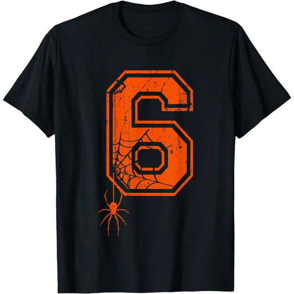 Number 6 67 Meme Halloween Spider Costume Matching Group T-Shirt