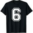 thumbnail image 1 of Number 6 Birthday Gift Sports Player Team Numbered Jersey T-Shirt, 1 of 3