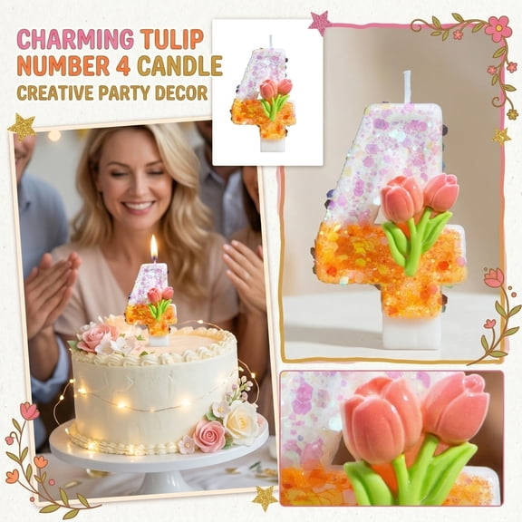 Number 6 Cake Candle – Classic Milestone Decor, Anniversary & Birthday Supply.