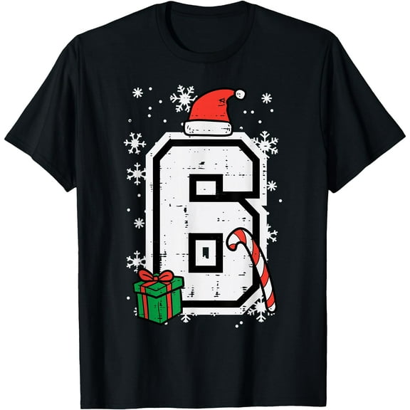Number 6 Christmas 6 7 Xmas Matching 67 Meme Men Women T-Shirt Shirts