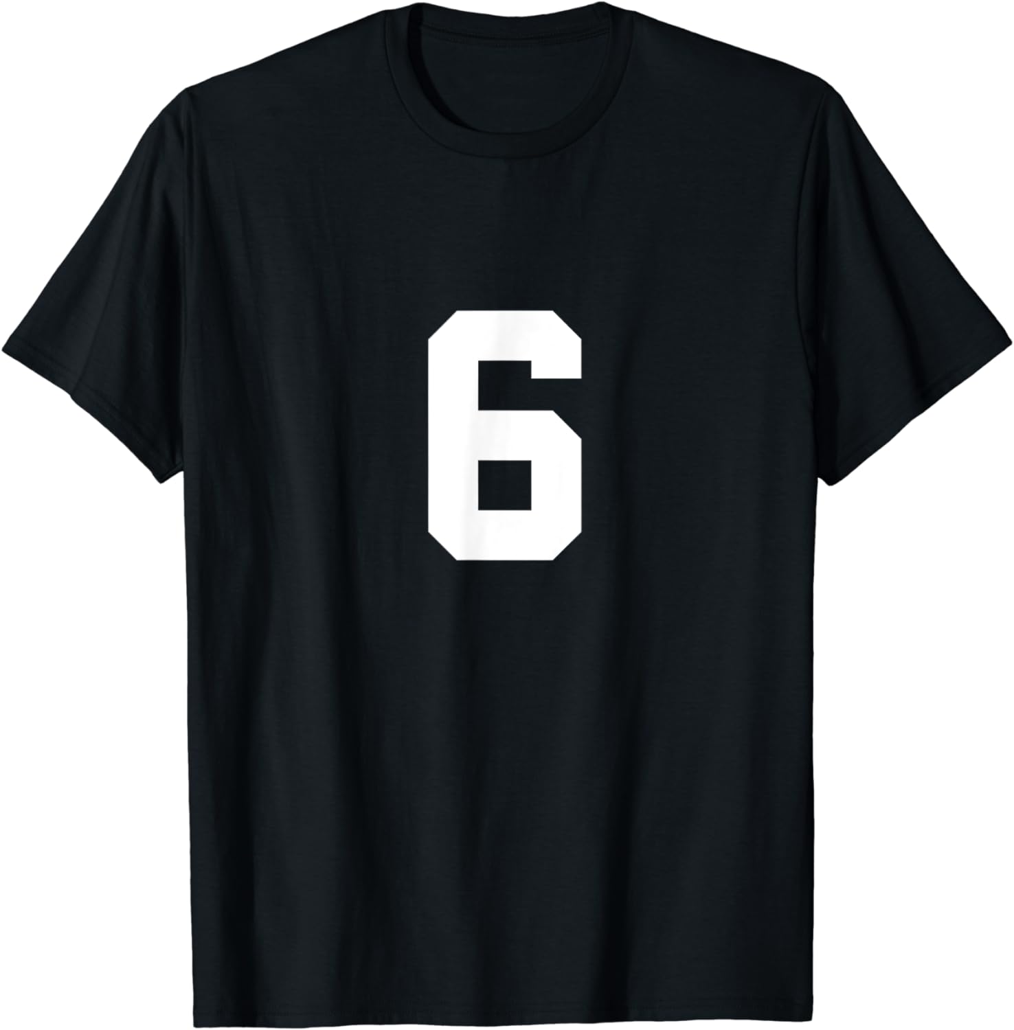 Number 6 Front & Back Numbers Sports Team Jersey Birthday T-Shirt ...
