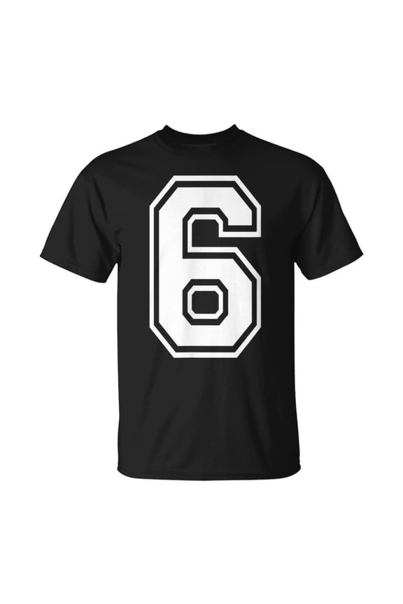 Number 6 Varsity Sports Team Jersey 6Th Birthday 6 Years TShirt