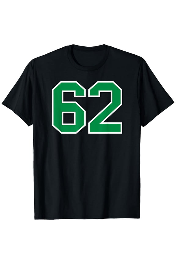 Number #62 Green Favorite Number T-Shirt