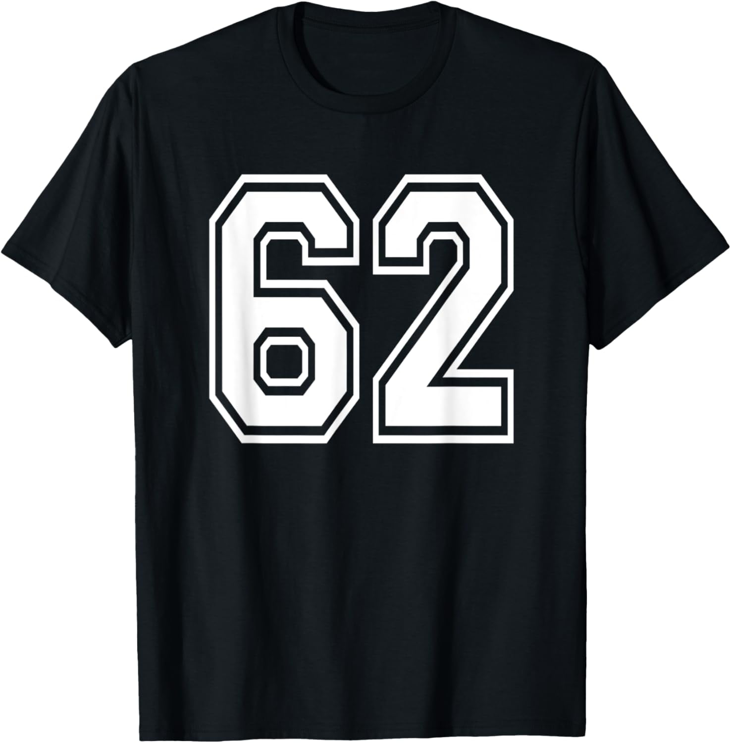 Number 62 Numbered Uniform Sports Jersey Team 62nd Birthday T-Shirt ...