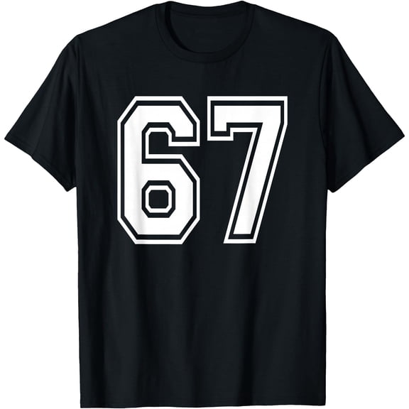 Number 67 Numbered Uniform Sports Jersey Team 67th Birthday T-Shirt Tee