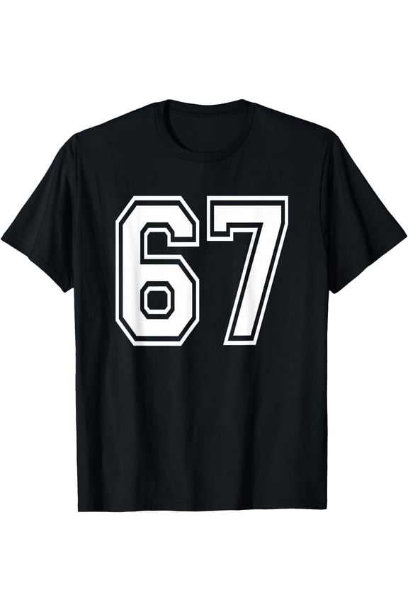 Number 67 Numbered Uniform Sports Jersey Team 67th Birthday T-Shirt Tee