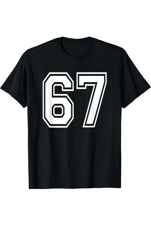 Number 67 Numbered Uniform Sports Jersey Team 67th Birthday T-Shirt
