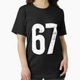 thumbnail image 1 of Number 67 Sports Team Jersey Birthday Age Graphic Art Unisex T-Shirt, up to Size 5XL, 1 of 2