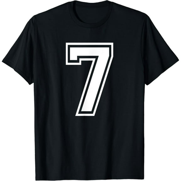 Number 7 Birthday Gift Sports Player Team Numbered Jersey T-Shirt