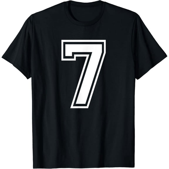 Number 7 Birthday Gift Sports Player Team Numbered Jersey T-Shirt