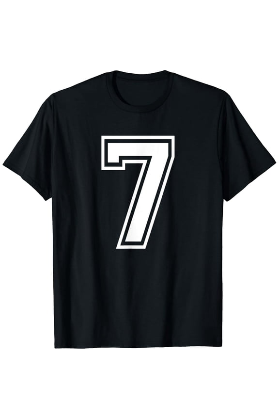 Number 7 Birthday Gift Sports Player Team Numbered Jersey T-Shirt