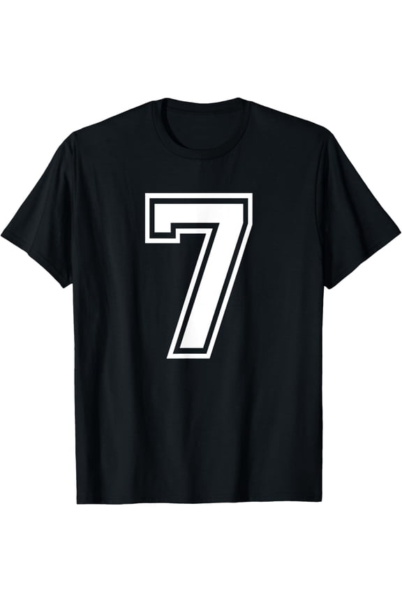 Number 7 Birthday Gift Sports Player Team Numbered Jersey T-Shirt
