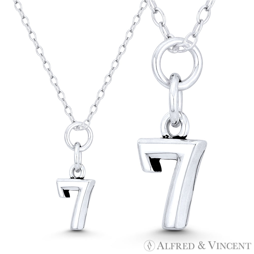 Number 7 Sterling Silver Charm Number 7 Sterling Silver Charm