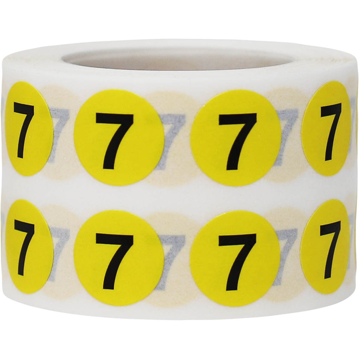 7 Column Sticker Number 7 Yellow & Black School, Retail, Inventory Sticker Labels | 1/2 ...