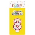 thumbnail image 1 of Number 8 Birthday Candle and Cake Topper (Pack of 16), 1 of 2