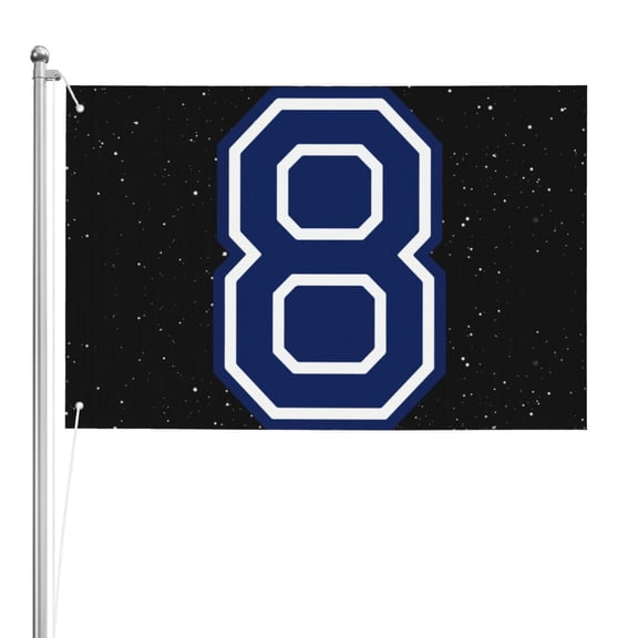 Number 8 Double Sided Flag 2x3ft For Home/Company/Indoor Outdoor Decoration Flag 100% Polyester Banner