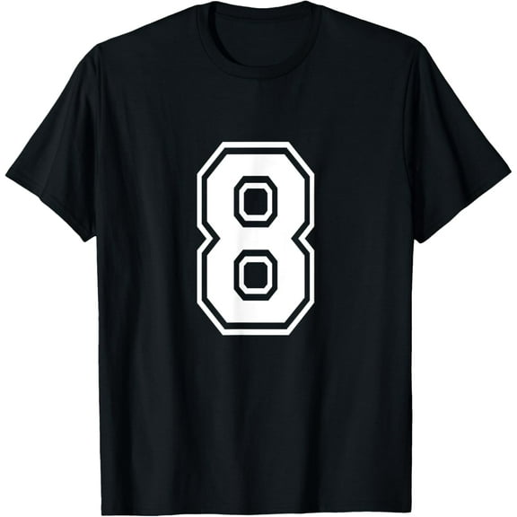 Number 8 Varsity Sports Team Jersey 8th Birthday 8 Years T-Shirt