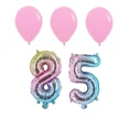 thumbnail image 1 of Number 85 Colorful Foil Balloon 32 Inch With 3 Pink Latex Balloons For Birthday, 1 of 1