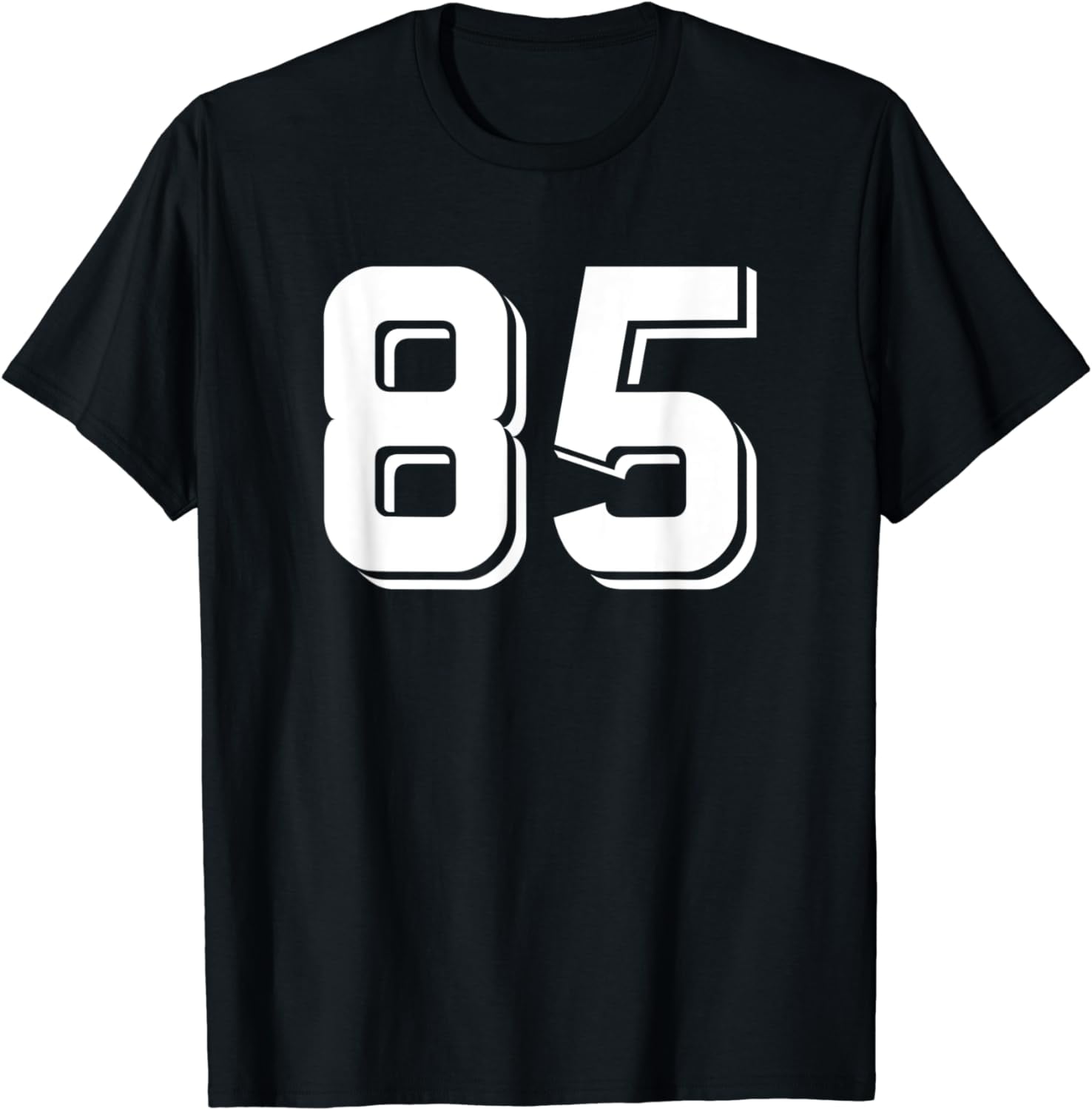 Number 85 Retro Sports Jersey Uniform White Lucky Number T Shirt number-85-retro-sports-jersey-uniform-white-lucky-number-t-shirt