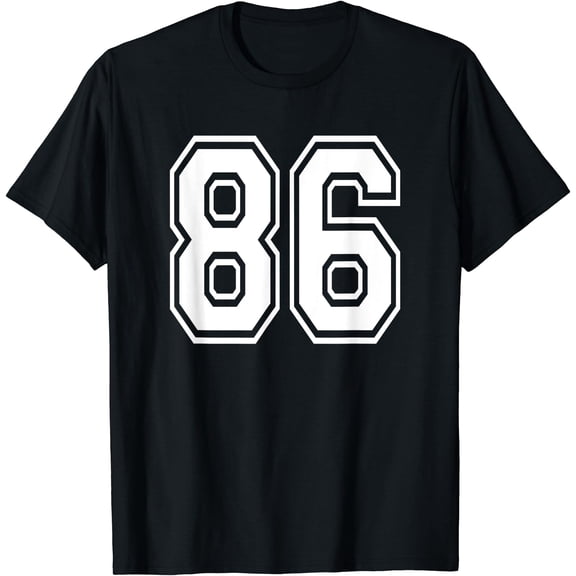 Number 86 86th Birthday Gift Player Team Numbered T-Shirt
