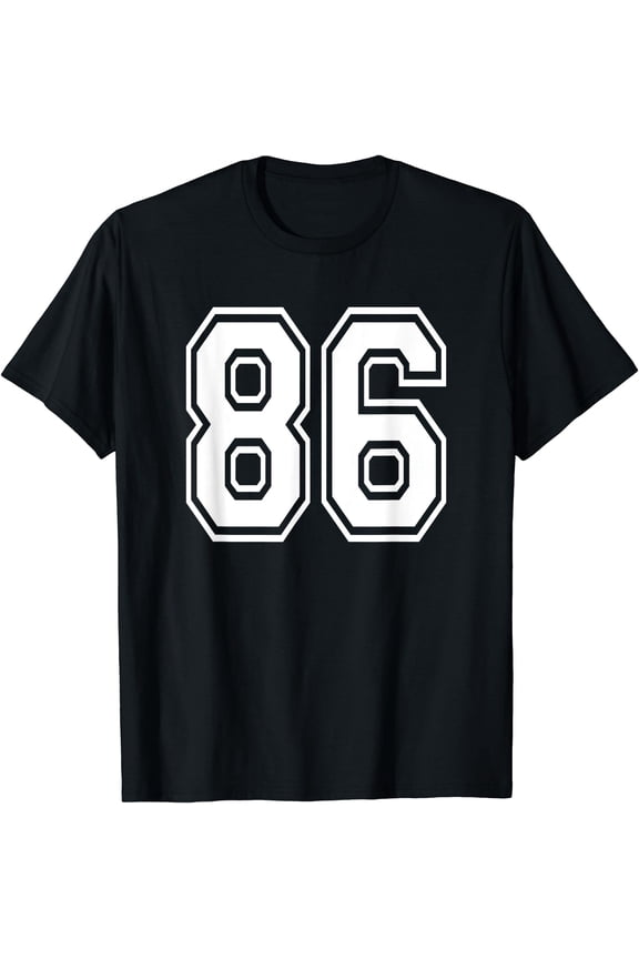 Number 86 86th Birthday Gift Player Team Numbered T-Shirt