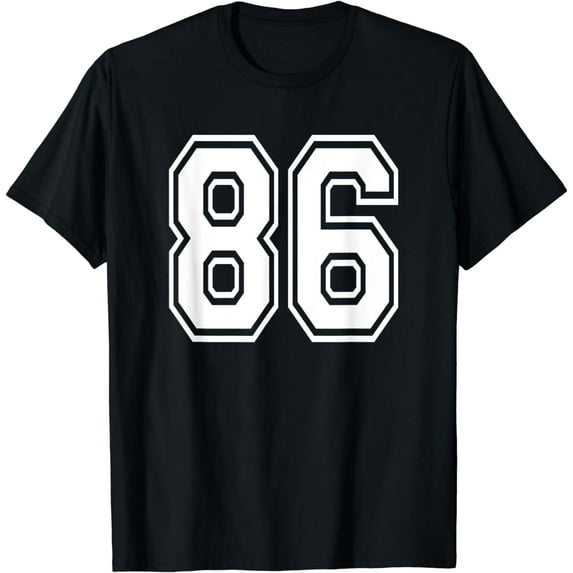 Number 86 T-Shirt Birthday Varsity Sports Team Jersey
