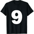 thumbnail image 1 of Number 9 Big Bold White Nine Numeral Group T-Shirt, 1 of 3