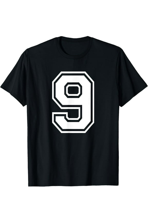 Number 9 Birthday Gift Sports Player Team Numbered Jersey T-Shirt