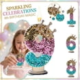 thumbnail image 1 of Number 9 Glitter Birthday Candle with Crown Topper for 9Th Birthday Cake Decorations for Girls Party, 1 of 6