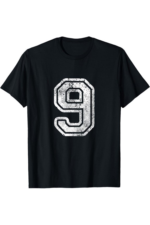 Number 9 Nine T-shirt Football Number Sport Baseball T-Shirt, Unisex T-Shirt