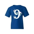 thumbnail image 1 of Number 9 With Flowers T-Shirt Juniors -Image by Shutterstock,  Medium, 1 of 4
