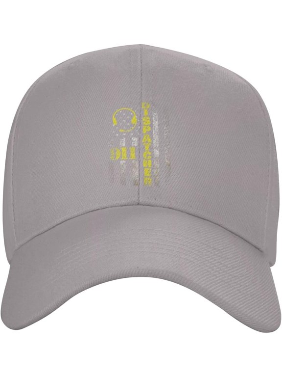 Number 911 Dispatcher Thin Gold Yellow Line Dispatch American Flag Hat Adult Adjustable Classic Casquette hat Baseball Cap