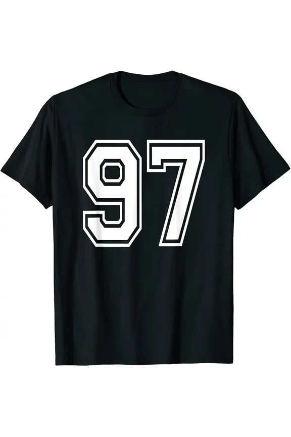 Number 97 Numbered Uniform Sports Jersey Team 97th Birthday T-Shirt