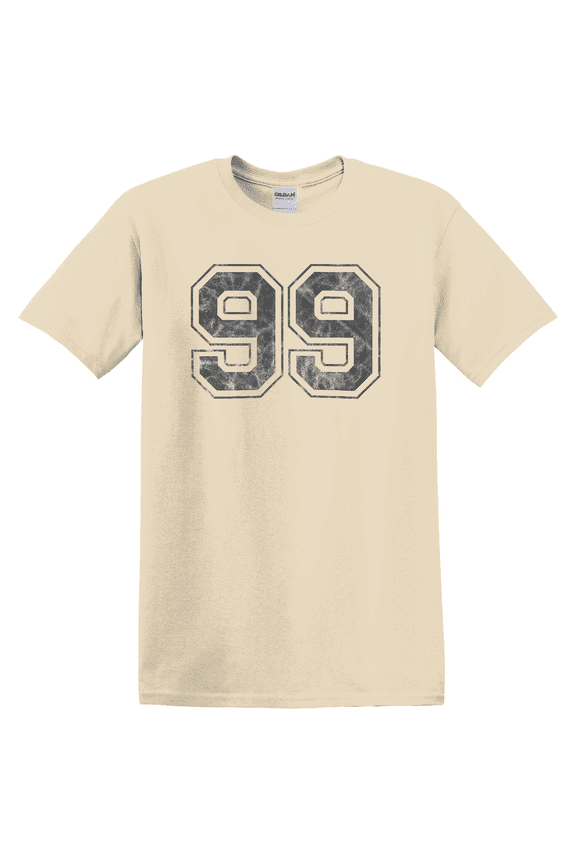 Number 99 Large Varsity Style Number T-Shirt