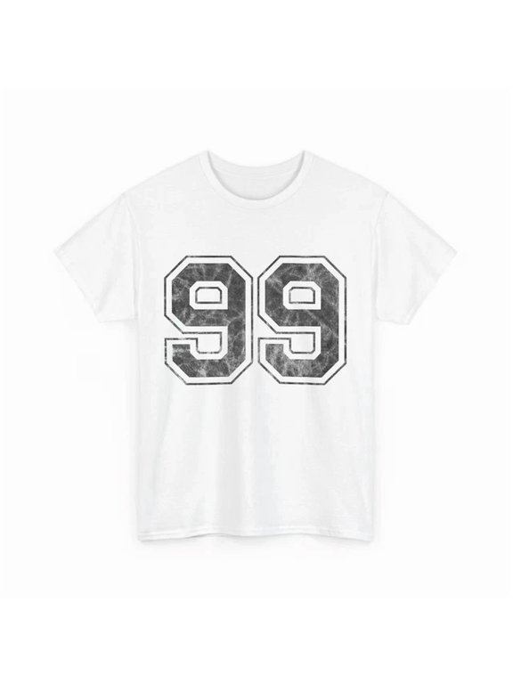 Number 99 Varsity Number For Men And Women T-Shirt WHITE Unisex S-5XL Hot Trending Shirt, Vintage Birthday Gift