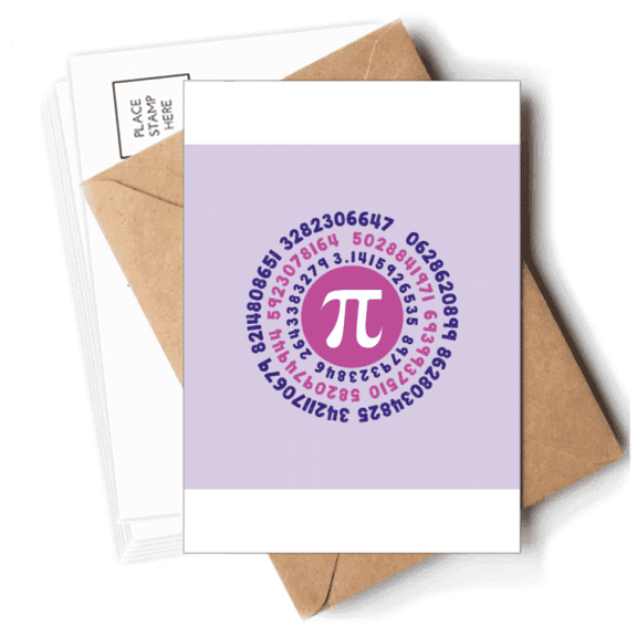 Number Around Pi Art Deco Fashion Postcards Envelopes Blank Note Cards Mailing