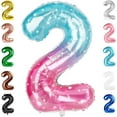 thumbnail image 1 of Number Balloon 40 Inch for Birthday Decorations, Large Foil Balloon Numbers, Mylar Giant Birthday Balloon for Boy Girls Women Men, 1 of 17