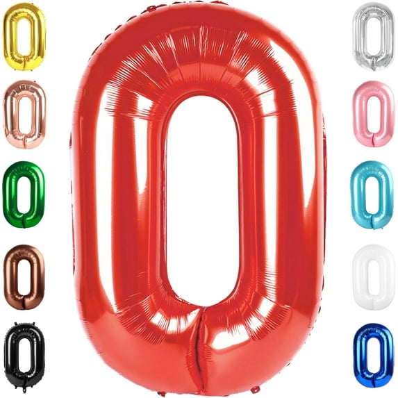 Number Balloon 40 Inch for Birthday Decorations, Large Foil Balloon Numbers, Mylar Giant Birthday Balloon for Boy Girls Women Men