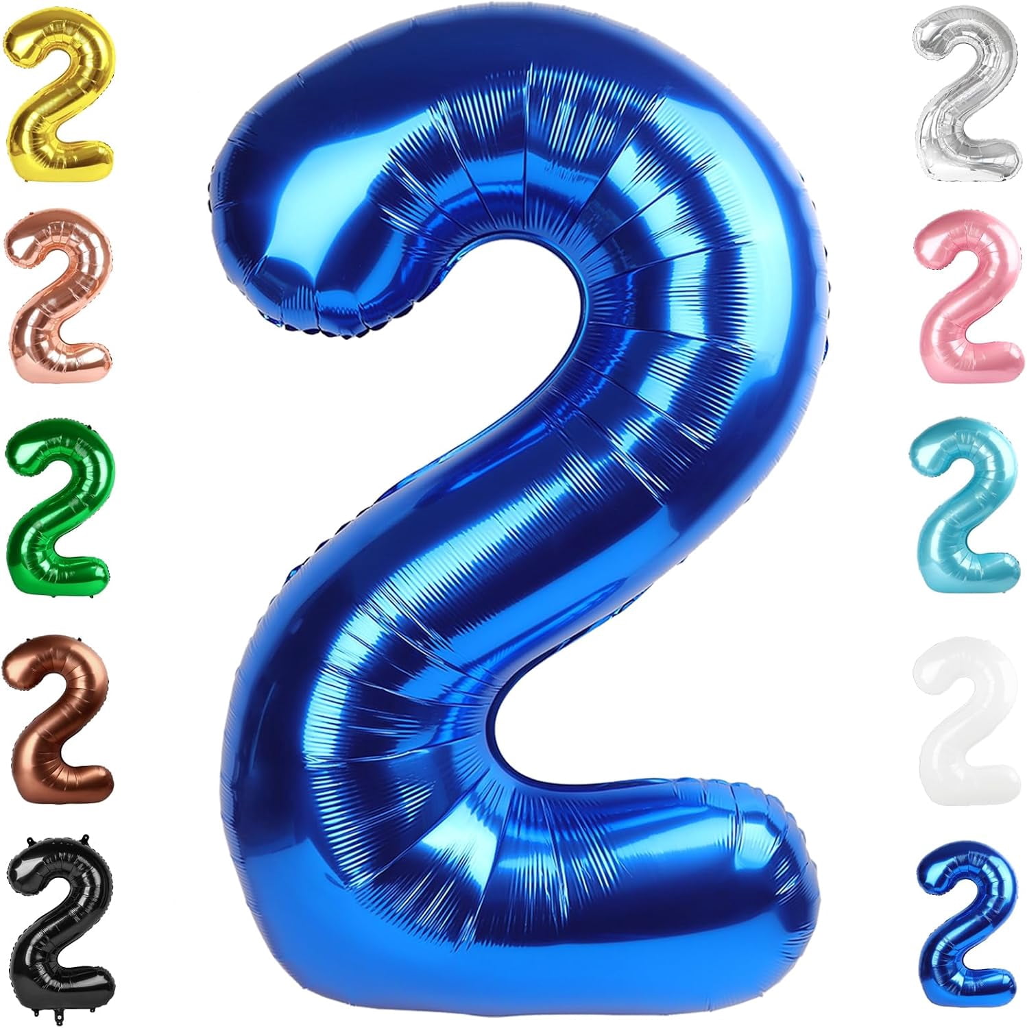 Number Balloon 40 Inch for Birthday Decorations, Large Foil Balloon ...