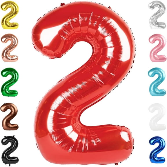 Number Balloon 40 Inch for Birthday Decorations, Large Foil Balloon Numbers, Mylar Giant Birthday Balloon for Boy Girls Women Men
