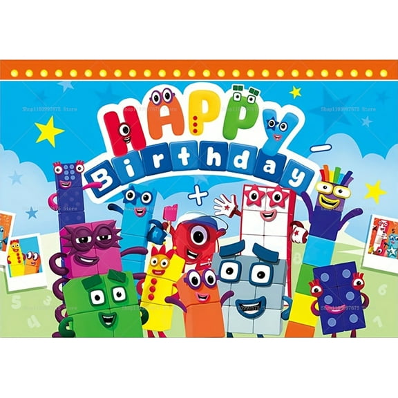 Number Birthday Backdrop Happy Birthday Number Party Decorations Cake Table Banner Photo Studio Props
