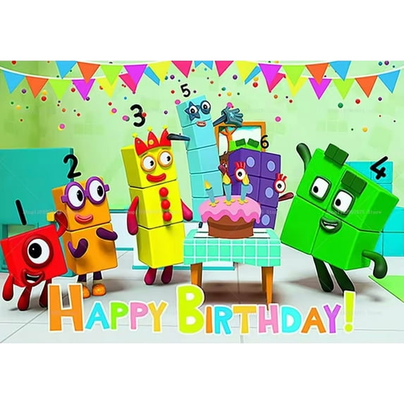 Number Birthday Backdrop Happy Birthday Number Party Decorations Cake Table Banner Photo Studio Props